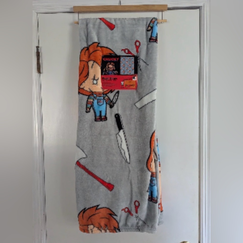 Chucky Halloween plush throw blanket